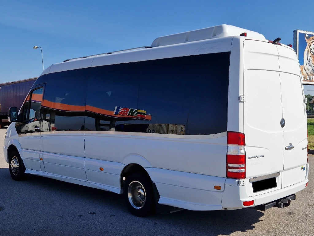 Mercedes-Benz Sprinter 20 vietų mikroautobuso galinis šoninis vaizdas