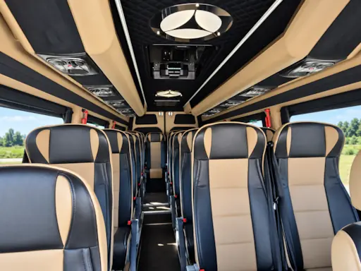 Mercedes Sprinter 20 seater minibus interior