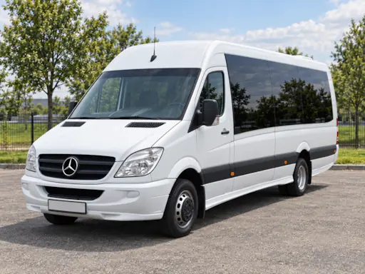 Mercedes Sprinter 30 seater minibus front view