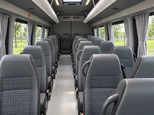 Mercedes Sprinter 30 seater minibus interior
