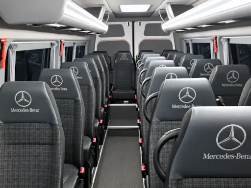 Mercedes Sprinter 27 seater minibus interior