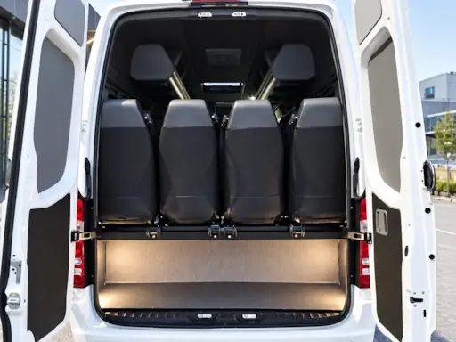 Mercedes Sprinter 27 seater minibus luggage space