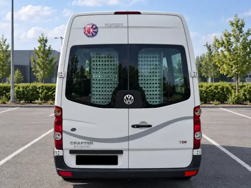 Volkswagen Crafter 20 seater minibus rear view